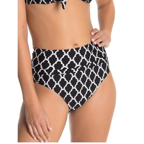 Athena Trellis High Waisted Bikini Bottoms - Picture 1 of 6